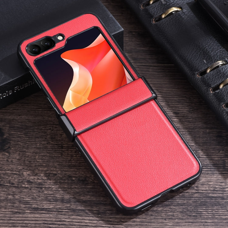 Three-stage Folding Leather Texture Phone Case, For Samsung Galaxy Z Flip6 / Flip7 FE, For Samsung Galaxy Z Flip5