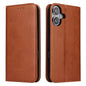 Fierre Shann PU Genuine Leather Texture Phone Case