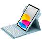 Round Button 360 Degree Rotatable Bluetooth Keyboard Leather Case