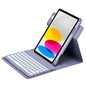 Round Button 360 Degree Rotatable Bluetooth Keyboard Leather Case