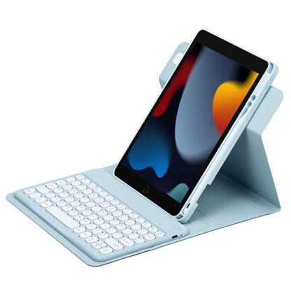 Round Button 360 Degree Rotatable Bluetooth Keyboard Leather Case
