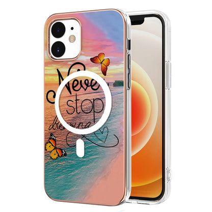 Marble Pattern Dual-side IMD Magsafe TPU Phone Case
