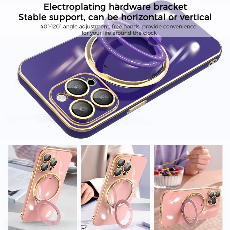 Multifunction Electroplating MagSafe Holder Phone Case