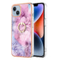 Electroplating Marble Dual-side IMD Phone Case with Ring