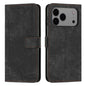 Skin Feel Stripe Pattern Leather Phone Case with Lanyard