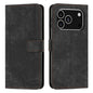 Skin Feel Stripe Pattern Leather Phone Case with Lanyard