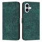 Skin Feel Stripe Pattern Leather Phone Case with Lanyard