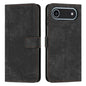 Skin Feel Stripe Pattern Leather Phone Case with Lanyard