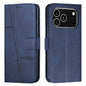 Stitching Calf Texture Buckle Leather Phone Case