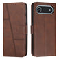 Stitching Calf Texture Buckle Leather Phone Case