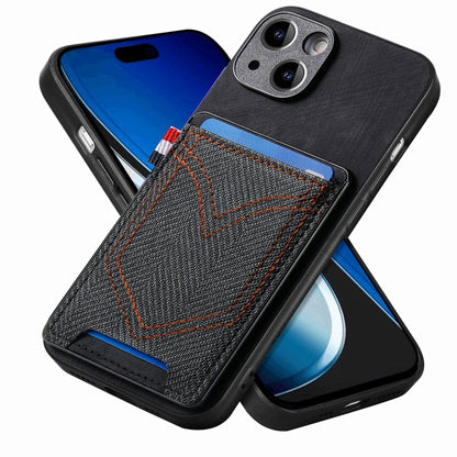 Denim Texture Leather Skin Phone Case with Card Slot