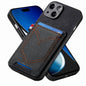 Denim Texture Leather Skin Phone Case with Card Slot