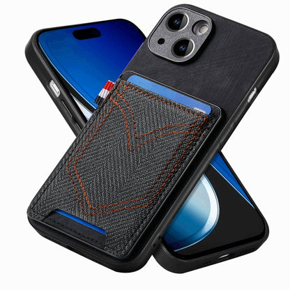 Denim Texture Leather Skin Phone Case with Card Slot