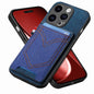 Denim Texture Leather Skin Phone Case with Card Slot