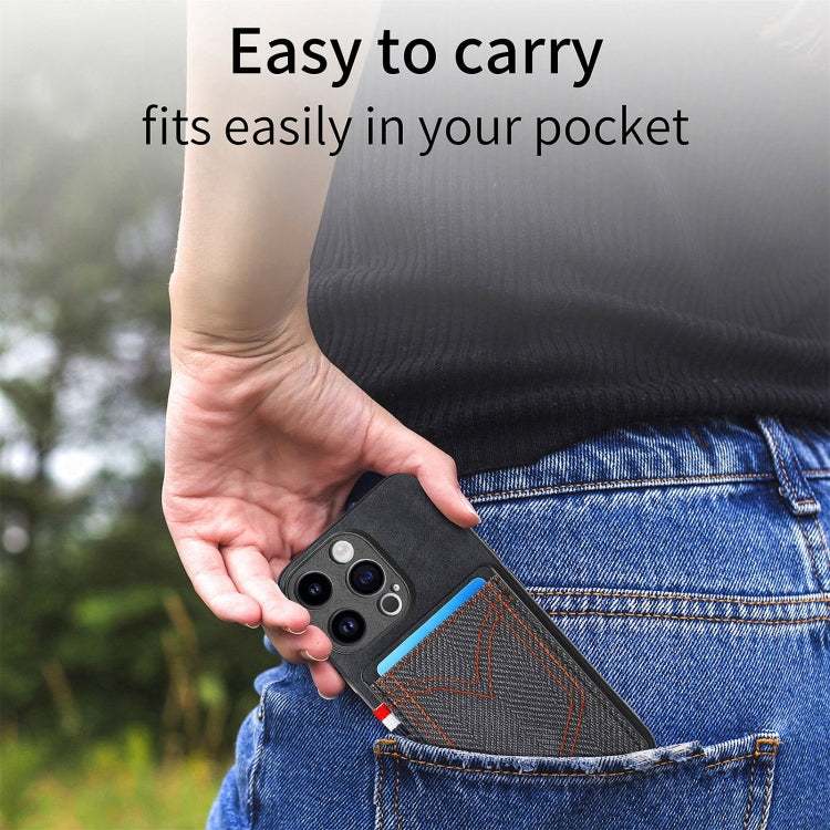 Denim Texture Leather Skin Phone Case with Card Slot