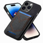 Denim Texture Leather Skin Phone Case with Card Slot