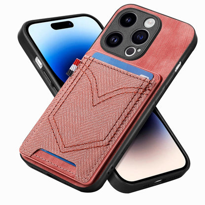 Denim Texture Leather Skin Phone Case with Card Slot