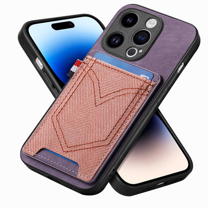 Denim Texture Leather Skin Phone Case with Card Slot