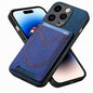 Denim Texture Leather Skin Phone Case with Card Slot