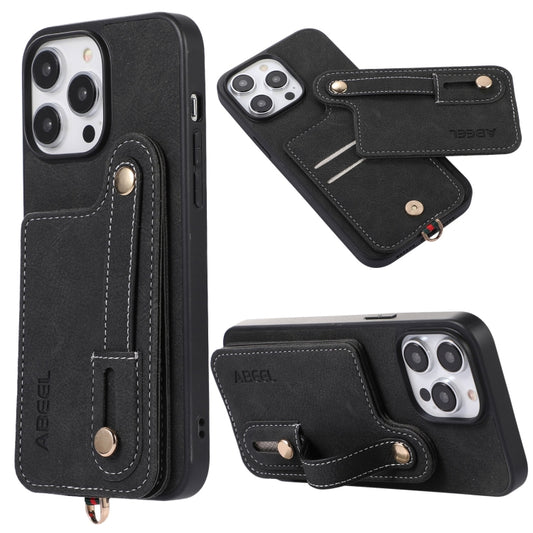 ABEEL Litchi Texture Card Bag PU Phone Case