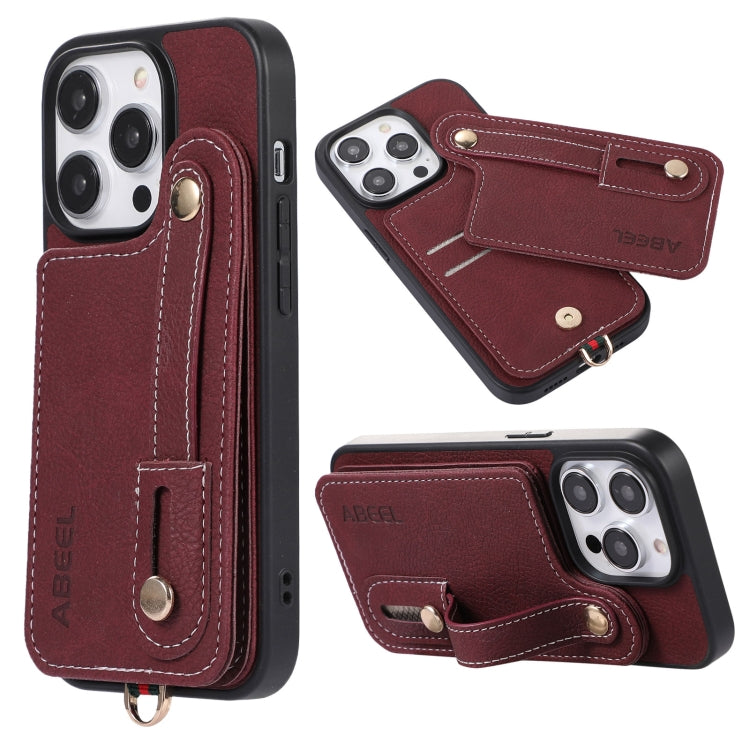 ABEEL Litchi Texture Card Bag PU Phone Case