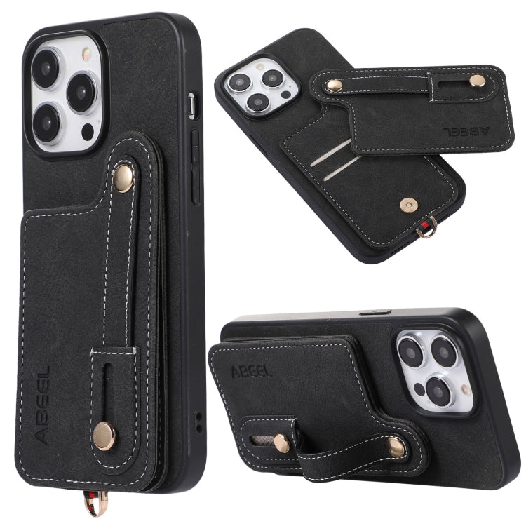 ABEEL Litchi Texture Card Bag PU Phone Case