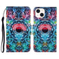 3D Colored Drawing Flip Leather Phone Case