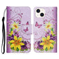 3D Colored Drawing Flip Leather Phone Case