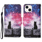 3D Colored Drawing Flip Leather Phone Case