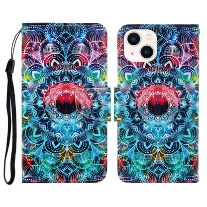 3D Colored Drawing Flip Leather Phone Case