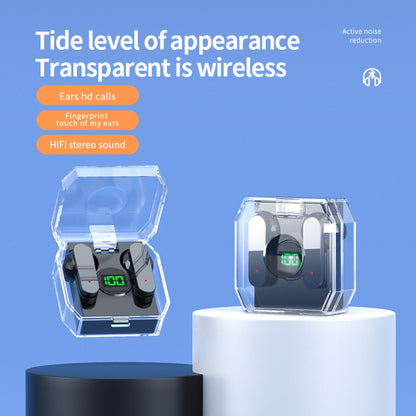 K30 Transparent Capsule Digital Display Touch Control Bluetooth Earphones