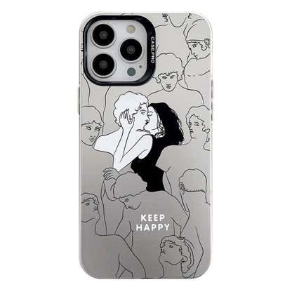 Electroplated Silver Series PC Protective Phone Case