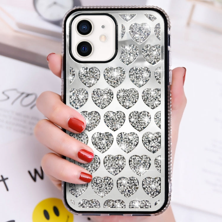 Love Hearts Diamond Mirror TPU Phone Case