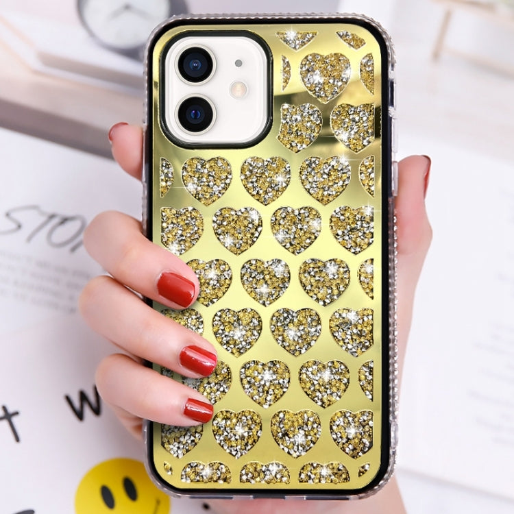 Love Hearts Diamond Mirror TPU Phone Case