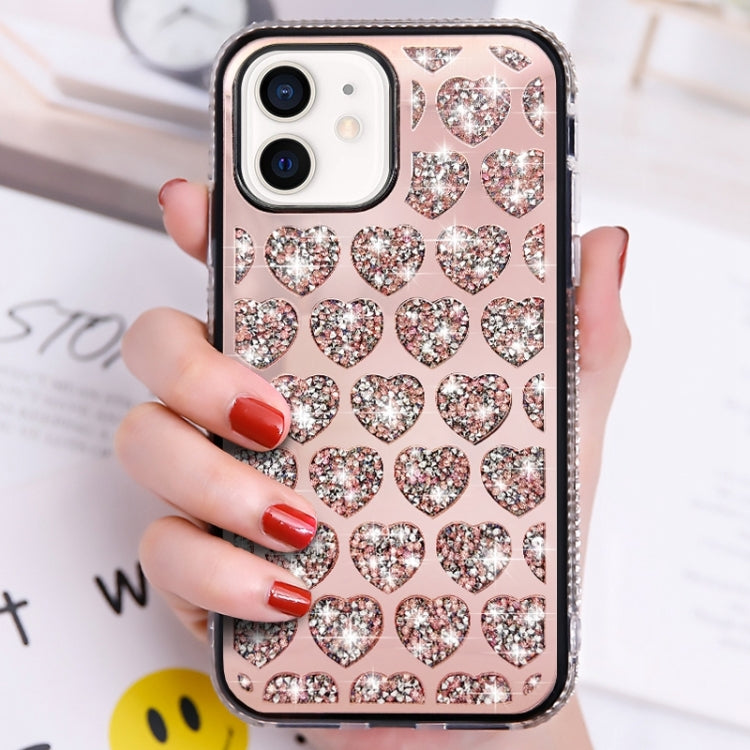 Love Hearts Diamond Mirror TPU Phone Case