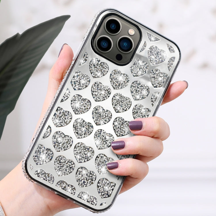 Love Hearts Diamond Mirror TPU Phone Case