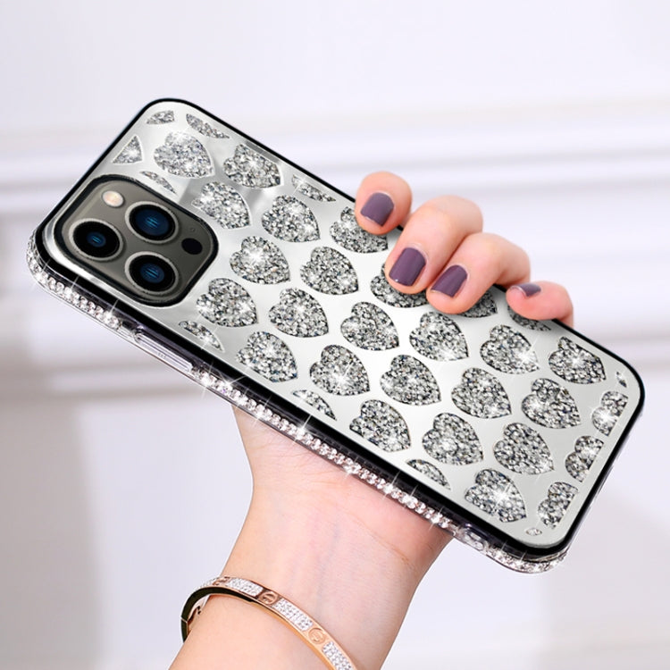 Love Hearts Diamond Mirror TPU Phone Case