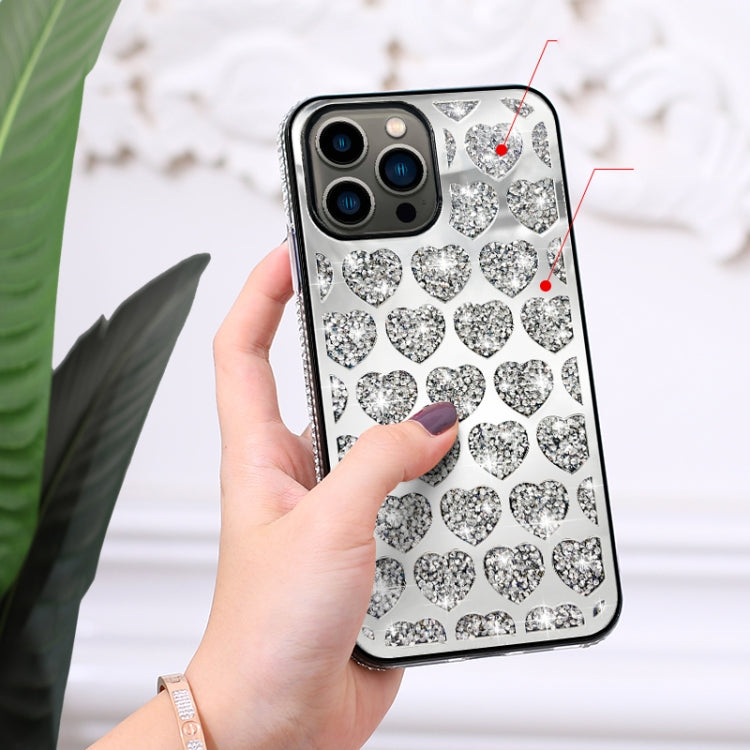 Love Hearts Diamond Mirror TPU Phone Case