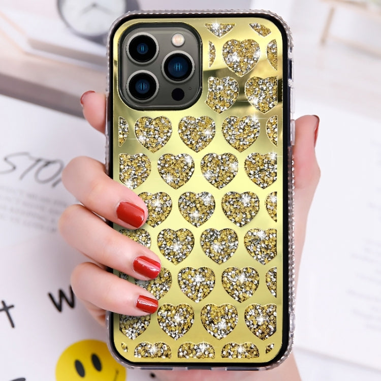 Love Hearts Diamond Mirror TPU Phone Case