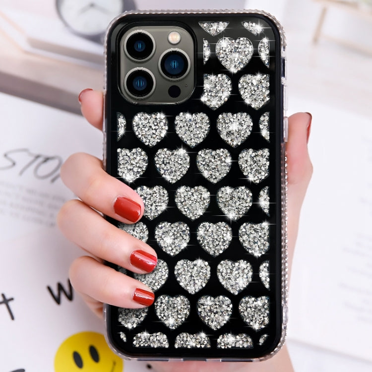 Love Hearts Diamond Mirror TPU Phone Case