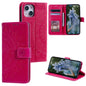 Totem Flower Embossed Leather Phone Case