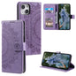 Totem Flower Embossed Leather Phone Case