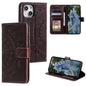 Totem Flower Embossed Leather Phone Case