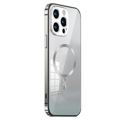 MagSafe Magnetic Stainless Steel Frame Transparent TPU Phone Case