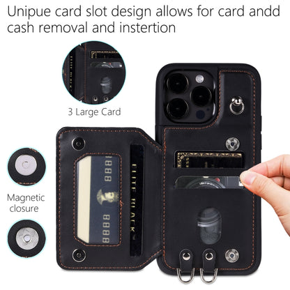 Grid Texture Card Bag Phone Case with Lanyard