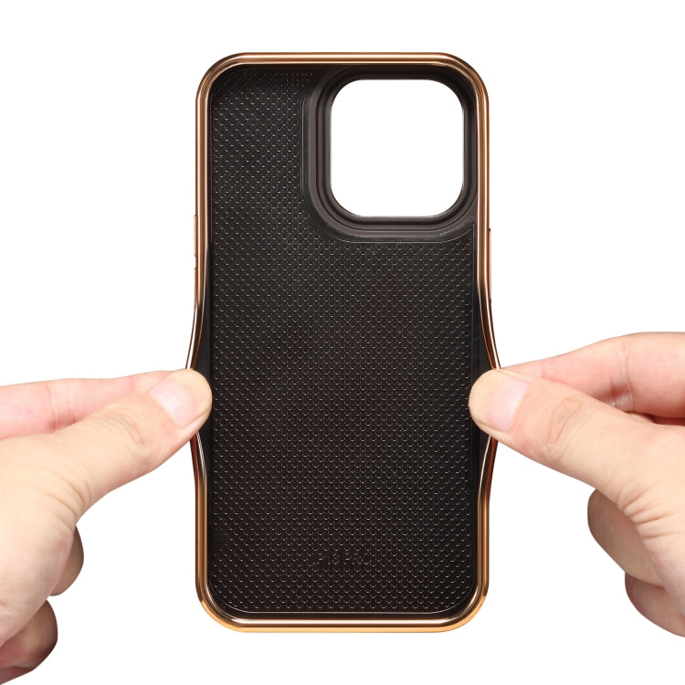 Denior Crocodile Texture Genuine Leather Electroplating Phone Case