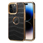 Denior Crocodile Texture Genuine Leather Electroplating Phone Case