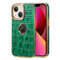 Denior Crocodile Texture Genuine Leather Electroplating Phone Case