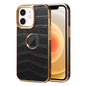 Denior Crocodile Texture Genuine Leather Electroplating Phone Case