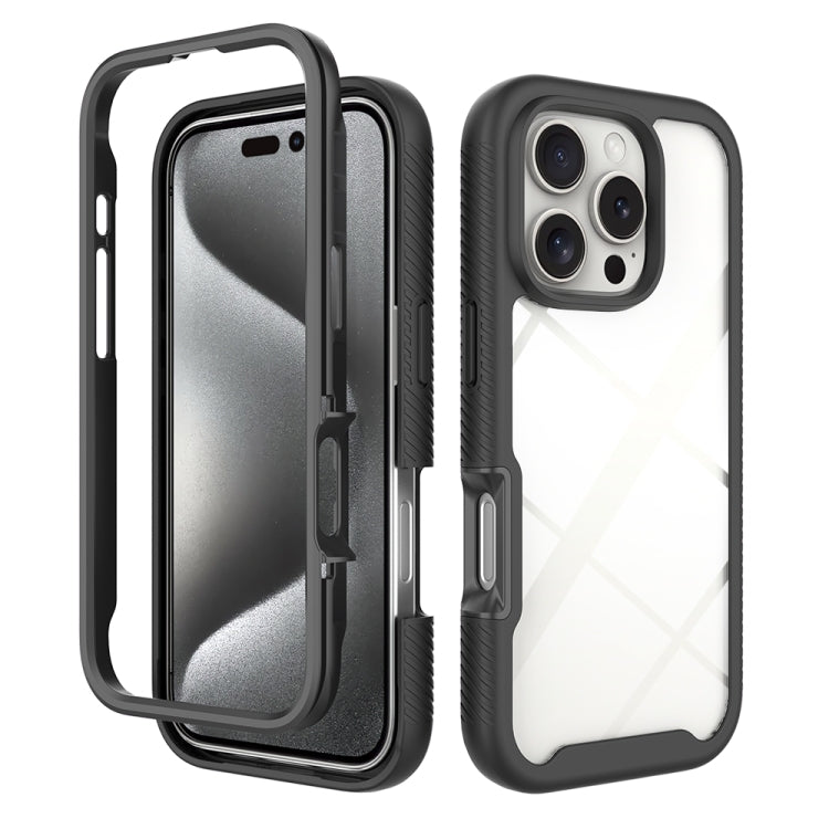 Starry Sky Solid Color Shockproof TPU Clear PC Phone Case
